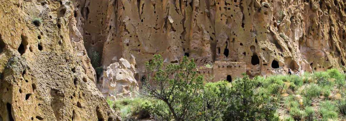 Pueblo ruins in Bandelier National Monument, New Mexico