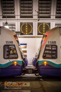 sound transit light rail vehicles touching