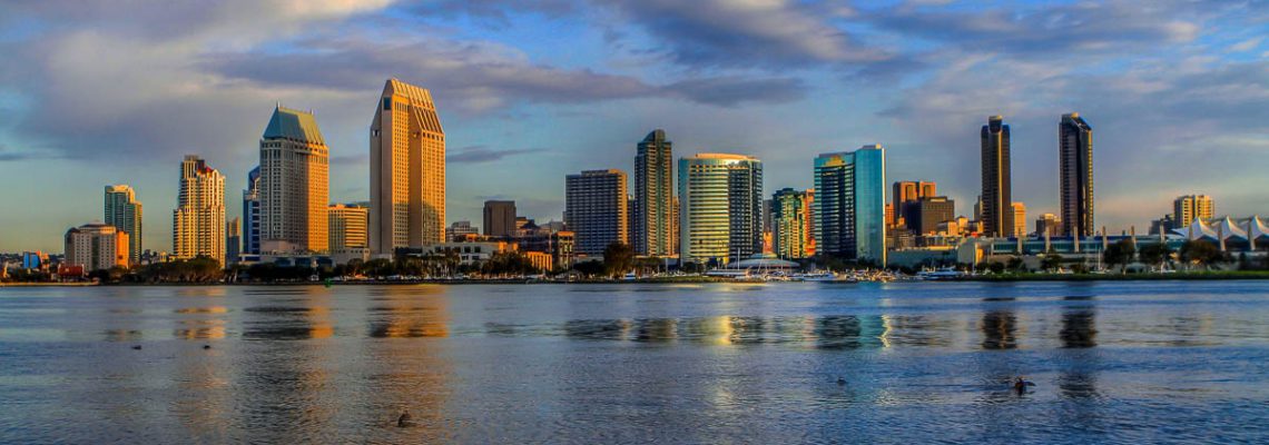 Early morning over downtown San Diego