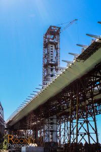 bay bridge self-anchored suspension bridge tower construction