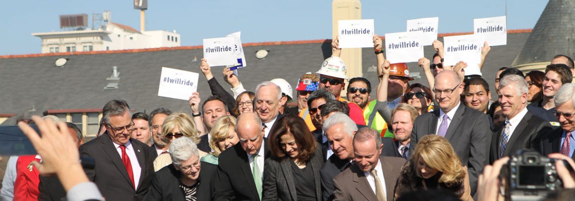 california high speed rail rail signing dignitaries fresno