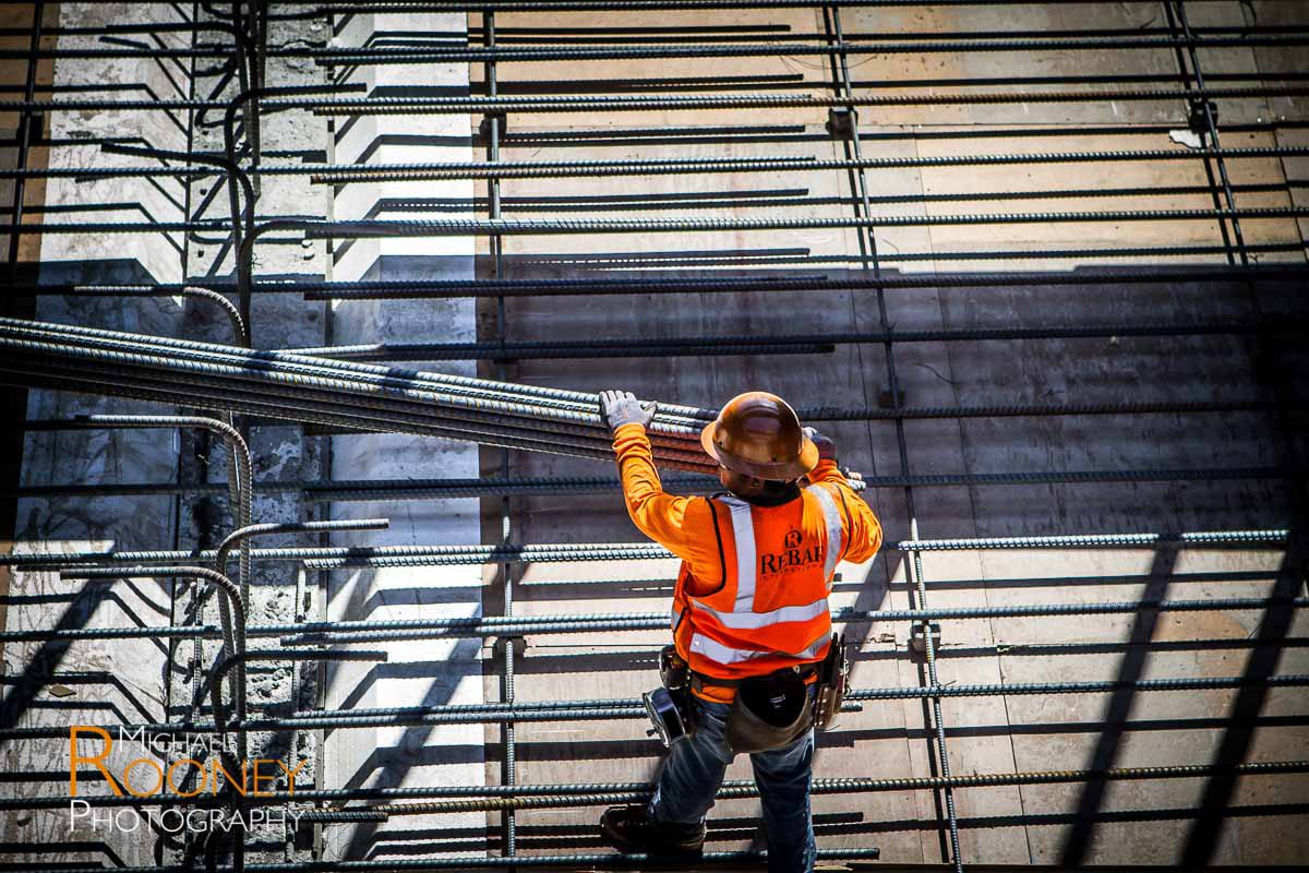 bart svbx berryessa extension to silicon valley trench rebar placement