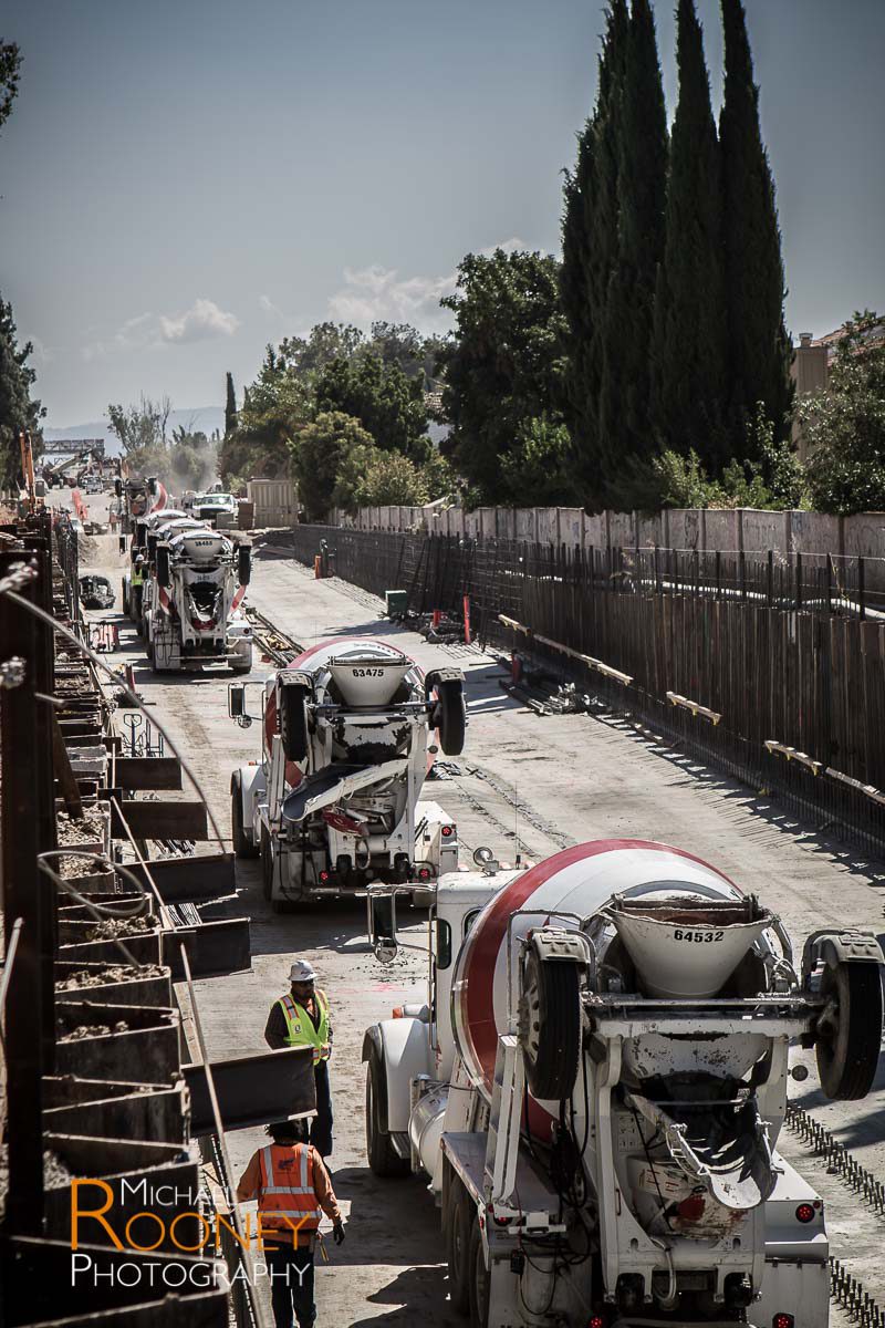 bart svbx berryessa extension to silicon valley trench concrete trucks