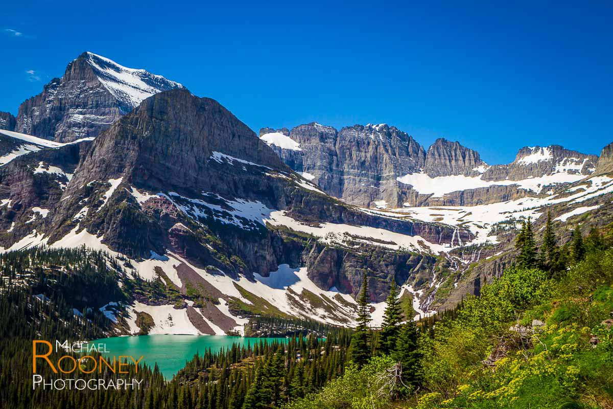 grinnell lake mount gould glacier national park montana