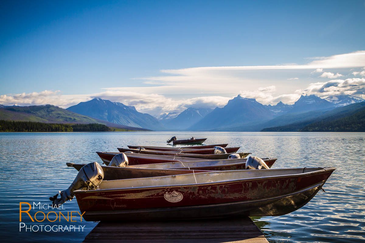 boats lake mcdonald glacier national park montana