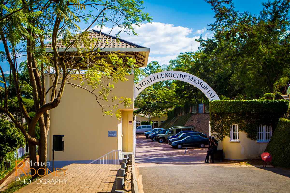 kigali genocide memorial entrance rwanda africa sunny