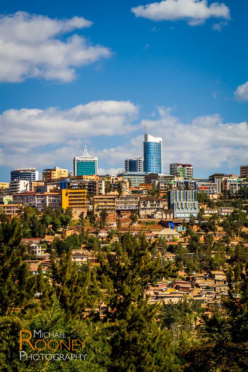 skyline kigali rwanda africa downtown sunny sky