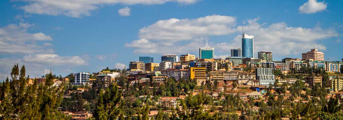 skyline kigali rwanda africa downtown sunny sky