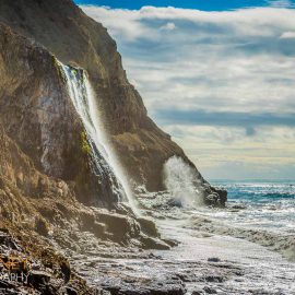 alamere falls waterfall point reyes national seashore california nature coast pacific ocean