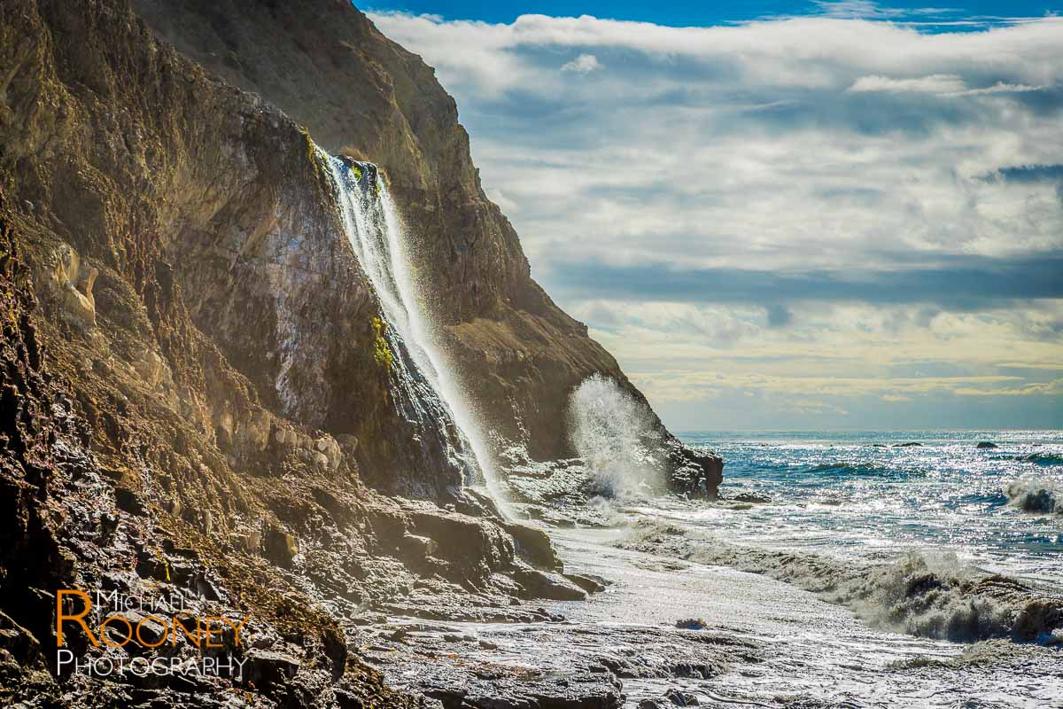 alamere falls waterfall point reyes national seashore california nature coast pacific ocean