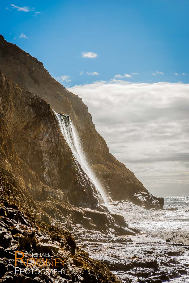 alamere falls waterfall point reyes national seashore california nature coast pacific ocean