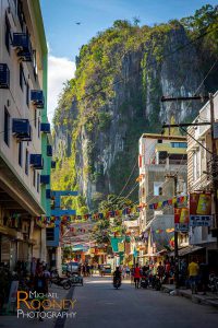 street town urban buildings cliff el nido palawan philippines