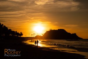 sunset silhouette nacpan beach el nido palawan philippines