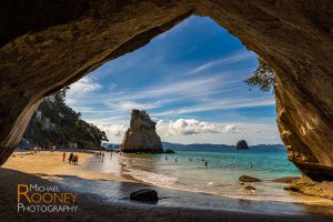 te hoho rock cathedral cove cave hahei coromandel peninsula new zealand