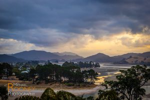 paku bay pauanui tairua new zealand sunset